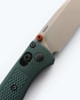 Benchmade Seasonal Mini Bugout AXIS Folding Knife - 2.82" Elmax Tan Cerakote Drop Point Blade, Taiga Green Grivory Handles - 533TN-2601