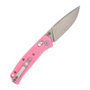 CobraTec Knives Scout Bar Lock Folding Knife - 3.125" VG-10 Drop Point Satin Blade, Pink Grivory Scales