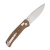 CobraTec Knives Scout Bar Lock Folding Knife - 3.125" VG-10 Drop Point Satin Blade, Mocha Grivory Scales