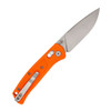CobraTec Knives Scout Bar Lock Folding Knife - 3.125" VG-10 Drop Point Satin Blade, Orange Grivory Scales