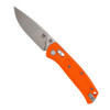 CobraTec Knives Scout Bar Lock Folding Knife - 3.125" VG-10 Drop Point Satin Blade, Orange Grivory Scales