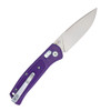 CobraTec Knives Scout Bar Lock Folding Knife - 3.125" VG-10 Drop Point Satin Blade, Purple Grivory Scales
