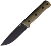 Reiff Knives F5 GEN2 Field Survival Fixed Blade Knife - 5" CPM-MagnaCut Black DLV Drop Point Blade, OD Green G10 Handles, Ambidextrous Universal Kydex Sheath - F511BODGBLKA