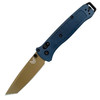 Benchmade Bailout AXIS Folding Knife - 3.38" CPM-S30V FDE Tanto Plain Blade, Cerakote Crater Blue Grivory Handles - 537FE-LE1