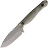 Wachtman Knife & Tool Eddy 2 Fixed Blade - 2.9" AEB-L Drop Point Blade, OD Green Sculpted Micarta Handles, Kydex Sheath
