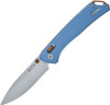 Buck 700 Nomad Crossbar Lock Folding Knife - 3.25" D2 Stonewashed Drop Point Blade, Blue Anodized Aluminum Handles, Bronze Accents - 14422