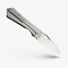 Flytanium FLY-1481S Theory Framelock Folding Knife -  3.5" 20CV Satin Blade, Titanium Handles