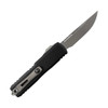 Microtech 12314-10AP UTX-85 OTF Knife - 3.125" Bohler M390MK Apocalyptic Finish Drop Point Blade, Black Handles