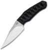 Boker Plus 302 Fixed Blade Knife - 3.39" Nitro-V Satin Clip Point Blade, Wrapped Black Fish Skin Handle, Kydex Sheath - 02BP0006
