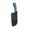 Kubey KU412C Rockhopper Fixed Blade Knife - 2.64" 14C28N Beadblast Wharncliffe Blade, Blue Micarta Handles, Kydex Sheath