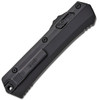 Microtech 185-1T Glykon Tactical AUTO OTF Knife 3.75" Black Tanto Plain Blade, Black Aluminum Handles with Titanium Overlays, Nickel Boron Internals