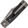 Jack Wolf Knives JW54379 Ebony Wood Gunslinger Jack - 3.23" CPM-S90V Clip Point Blade, Ebony Wood Titanium Handles