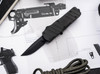 Heckler & Koch SP03 Tactical OTF Auto Knife - 1.89" D2 Black Clip Point Blade, Black Aluminum Handles