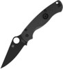 Spyderco Para Military 2 Lightweight Folding Knife - 3.47" CTS-BD1N Black Plain Blade, Black FRN Handles, Reversible Wire Clip, Compression Lock - C81PBBK2