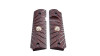 Wilson Combat Black Cherry Starburst G10 Grips 738-FS-BB-BC | Aggressive Texture Beveled Bottom for Full-Size 1911 Commander