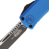 Microtech Hera II Mini 1703M-1BL | Blue Handle with Black Two-Tone M390MK Blade, Compact Double-Action OTF Automatic Knife