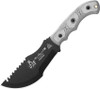 TOPS TBT010 Tom Brown Tracker Fixed Blade 6.38" - Black Linen Micarta, Black Kydex Sheath