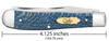 Case XX Trapper 47490 Smooth Blue Curly Oak Wood Knife