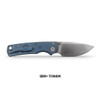 Vosteed Porcupine TiSlim Blue Titanium EDC Knife – S90V Drop Point