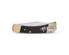 Buck 110 Slim Heritage Elite Folding Hunter - 3.75" MagnaCut Plain Blade, Ebony Wood Handles with Brass Bolsters, Deep Carry Pocket Clip, Lockback - 14259