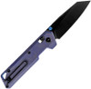 Vosteed Parallel Folding Knife - 2.9" S35VN Black Stonewashed Reverse Tanto Blade, Purple Titanium Handles, Crossbar Lock - A3518
