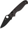 Spyderco ButtonUp Button Lock Folding Knife 2.71" 8Cr13MoV Modified Clip Point Carbon Fiber Handles - C275CFPBK