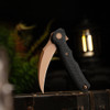 TRIVISA Lacerta Liner Lock Folding Knife 3.34" 14C28N Hawkbill Blade Carbon Fiber/G10 Handles - TY19-CG-14