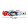 Case Crossroads Smooth Red White Blue Burl G10 Barlow - 53164