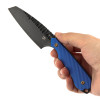 Kansept Valk Fixed Blade Knife Dark Blue G10 Rock Pattern - G019A4