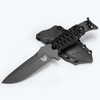 Benchmade Fixed Adamas Premium Tactical Knife - 4.20" CPM-MagnaCut Drop Point Blade, Cobalt Black Cerakote Black Paracord Wrap - 375BK-02