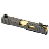 Zaffiri Precision IBS Glock 19 Gen 3 Complete Slide Chunk Ported Black/Gold - CU-G19G3-IBS-RMR-BLK-CP-GLD-BLNK
