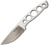 GiantMouse GMF5 Fixed Blade 3.2" Bohler N690 Steel Satin Drop Point Skeletonized Steel Handle Raw Gray - 13389