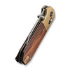 CIVIVI Yonder 2.88" 14C28N Satin Clip Point Blade Guibourtia Wood Handle Stonewashed Brass Bolsters - C25026-1