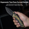 CIVIVI Wellmax 3.6" 14C28N Black Stonewashed Spear Point Blade Black Aluminum Handle Polished Yellow Ultem Inlay - C24008C-2