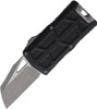 Microtech Exocet II OTF 2.375" M390MK Apocalyptic Wharncliffe Blade Black Aluminum Handle Money Clip - 1156-10AP