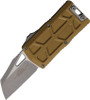 Microtech Exocet II OTF 2.375" M390MK Apocalyptic Wharncliffe Blade Aluminum Handle Tan Money Clip - 1156-10APTA