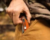 Buck Knives 0724ORS-B Mustang 3.25" 420HC Stonewash Drop Point Blade Orange Anodized Aluminum Handle - 14398