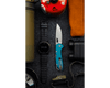 Buck Knives 0724BLS1-B Mustang 3.25" 420HC Stonewash Drop Point Blade Dark Blue Anodized Aluminum Handle - 14396