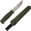 Morakniv Garberg Full Tang Fixed Blade 4.3" Sandvik 14C28N Satin Scandi Blade Military Green Polyamide Handle - M-14472