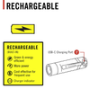 Coast Products KL30R Rechargeable EDC Flashlight with UV Black - 31460