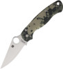 Spyderco Paramilitary 2 3.42" CPM-S45VN Satin Plain Leaf Blade Digital Camo G10 Compression Lock Folder - C81GPCMO2