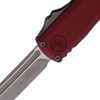 Microtech UTX-70 Gen IV OTF 2.5" M390MK Apocalyptic Tanto Blade Merlot Aluminum Handle Auto - 11494-10APMR