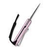 CIVIVI Purr Slip Joint 1.83" Nitro-V Satin Clip Point Blade Pink/White G10 Handle Flipper Knife - C25054-4