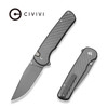 CIVIVI Iron Tide 3.24" Sandvik 14C28N Gray Stonewash Blade Gray Aluminum Handle Button Lock Knife - C25011-3