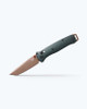 Benchmade Bailout 537FE-2601 3.38" CPM-S90V FDE Battlewash Tanto Blade Taiga Green Aluminum Handle Knife - 537FE-2601