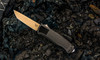 Benchmade Shootout 5370FE-08 OTF 3.51" CPM-CruWear Flat Earth PVD Tanto Blade Black CF-Elite Auto Knife - 5370FE-08