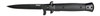 Ruko Shark Series Assisted Folding Stiletto Knife 4" Black Oxide Blade Black G10 Handle - RUK0184BK
