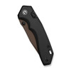 CIVIVI ELITE Brova Top Liner Lock Folding Knife 3.41" CPM-S35VN Dark Brown Blade Black Aluminum - CE25093-2