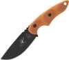 TOPS Knives 3 Pointer Fixed Blade Knife 3.13" 1095 Carbon Black Blade Tan Micarta - 3PR-02