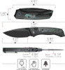 REMETTE Steed Button Framelock Knife 3.82" Bohler M390 Black DLC - RTWS-BCBA